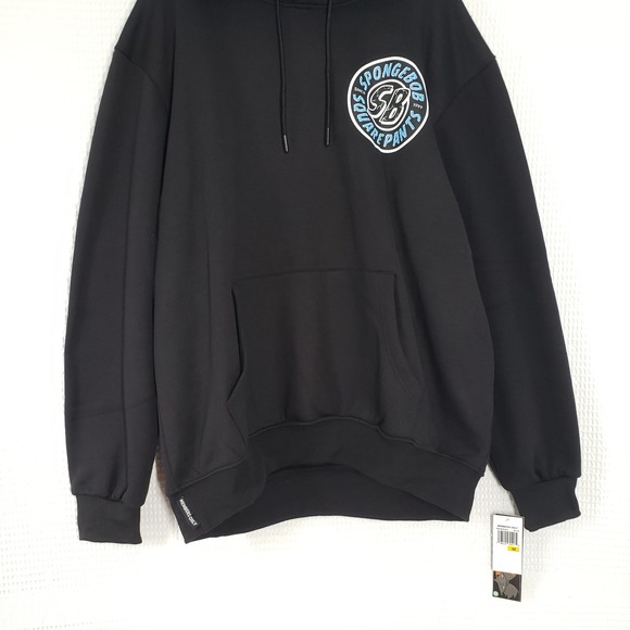 Members Only Spongebob Squarepants Hoodie Sweatshirt Mens Medium Black Oversized - Picture 9 of 16